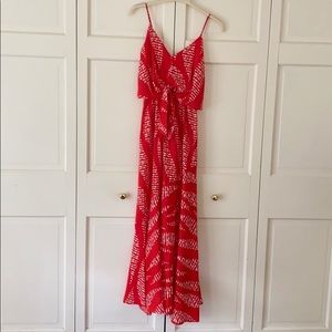 Fab’rik maxi dress red with white dots!
